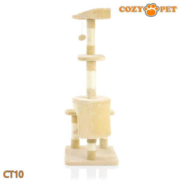 Cat Tree by Cozy Pet Deluxe Multi Level Cat Tree in Beige - CT10-Beige