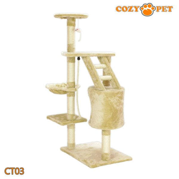 Cat Tree by Cozy Pet Deluxe Multi Level Cat Tree in Beige - CT03-Beige