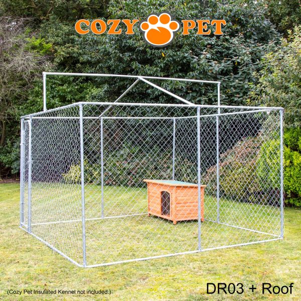 Dog Run by Cozy Pet with Roof 10ft x 10ft Model DR03 + Roof