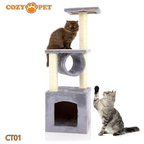 Cat Tree by Cozy Pet Deluxe Multi Level Cat Tree in Grey - CT01-Grey