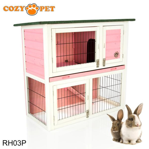 Rabbit Hutch 3ft by Cozy Pet - Pink - RH03P