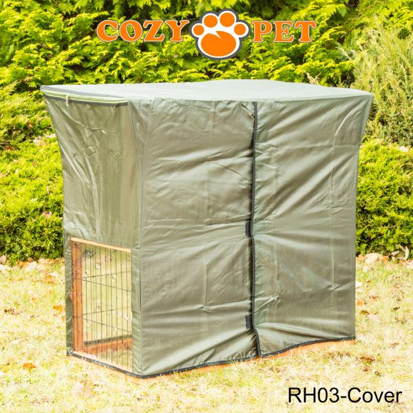 Rabbit Hutch 3ft by Cozy Pet with Cover - Grey - RH03GR + RH03C