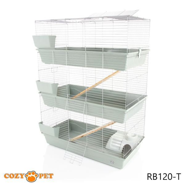 Rabbit Guinea Pig Indoor Cage 3-Tier by Cozy Pet 120cm for Rat, Chinchilla, Small Animals Hutch Model: RB120-T