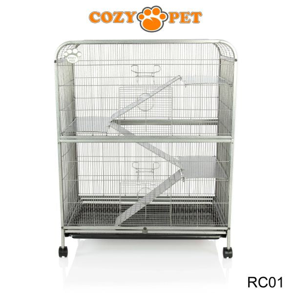 Rodent Cage for Rat, Chinchilla, Degu, Ferret by Cozy Pet 9mm Narrow Bar Spacing Model RC01