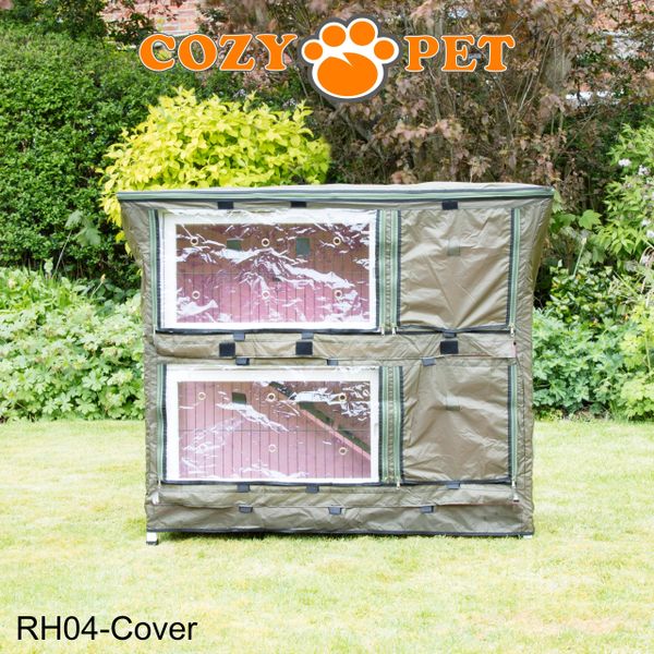 Rabbit Hutch 4ft by Cozy Pet with Cover - Pink - RH04P + RH04C