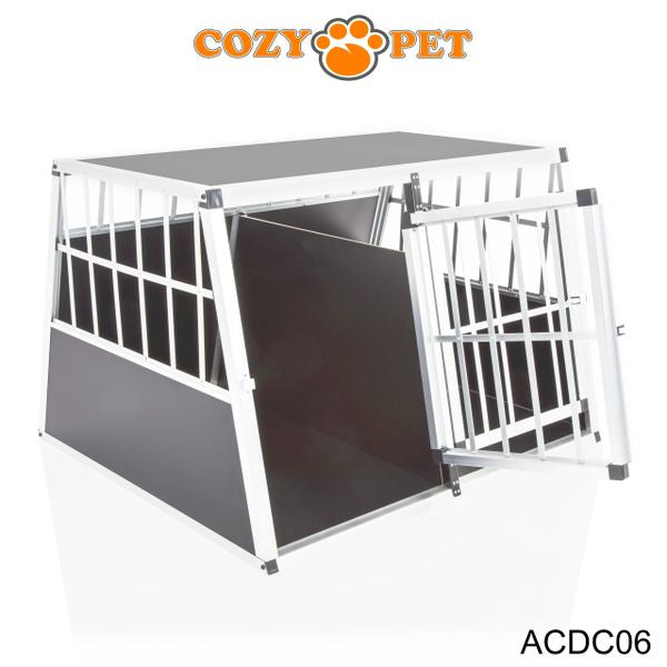 Aluminium Car Dog Cage by Cozy Pet Travel Puppy Crate Pet Carrier Transport ACDC06 - RET - Customer Return 45% Discount.