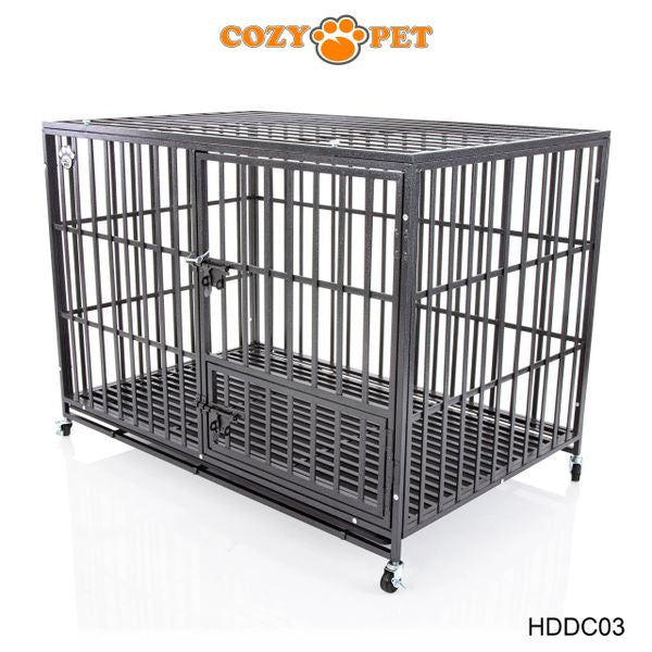 Heavy Duty Dog Cage 49" XL By Cozy Pet Steel Crate Vet Groomers Commercial Use Kennel HDDC03