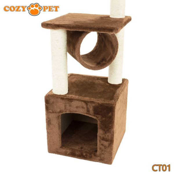 Cat Tree by Cozy Pet Deluxe Multi Level Cat Tree in Chocolate - CT01-Choc