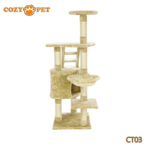 Cat Tree by Cozy Pet Deluxe Multi Level Cat Tree in Beige - CT03-Beige