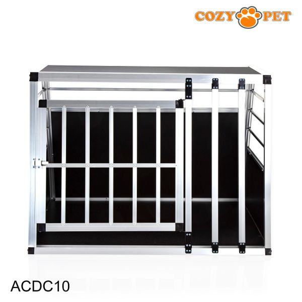 Aluminium Car Dog Cage by Cozy Pet Travel Puppy Crate Pet Carrier Transport NEW ACDC10 - RET - Customer Return 45% Discount.