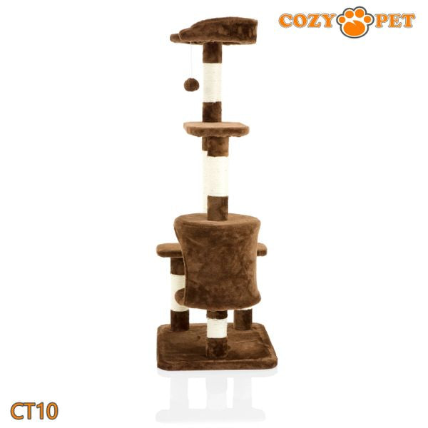 Cat Tree by Cozy Pet Deluxe Multi Level Cat Tree in Chocolate - CT10-Choc