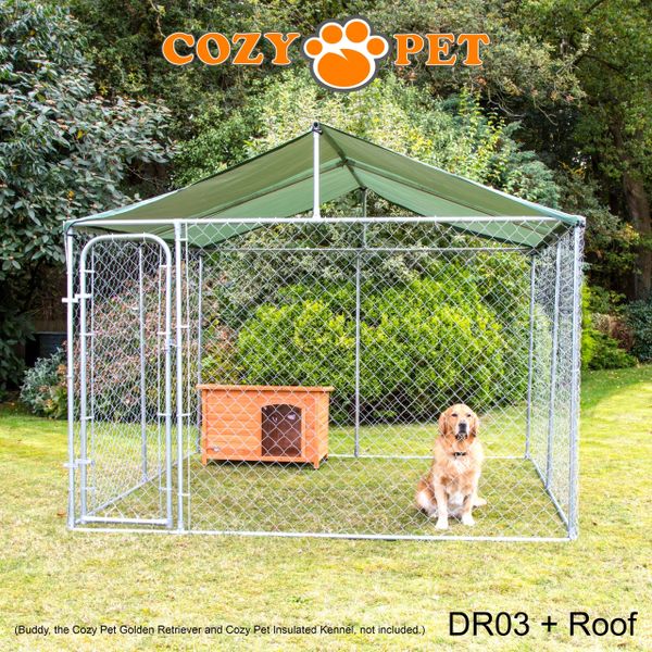 Dog Run by Cozy Pet with Roof 10ft x 10ft Model DR03 + Roof