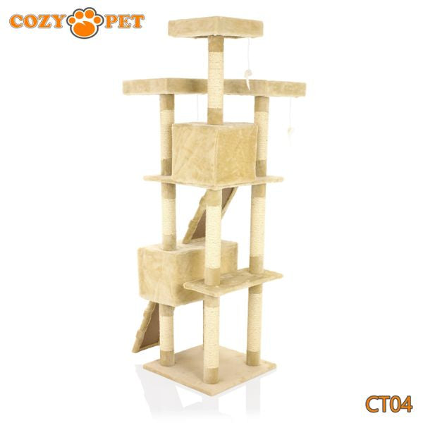 Cat Tree by Cozy Pet Large Deluxe Multi Level Cat Tree - CT04-Beige