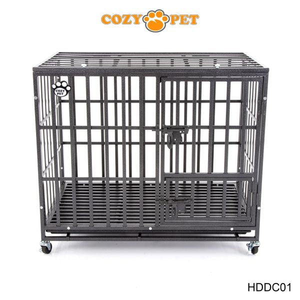 Heavy Duty Dog Cage 36" M By Cozy Pet Steel Crate Vet Groomers Commercial Use Kennel HDDC01