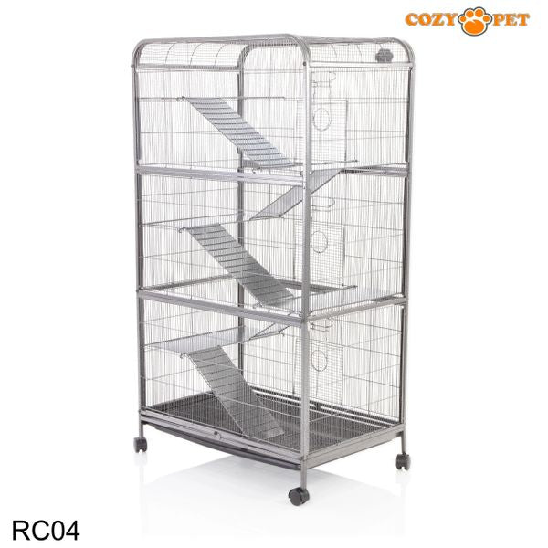 Rodent Cage for Rat, Chinchilla, Degu, Ferret by Cozy Pet 9mm Narrow Bar Spacing Model RC04