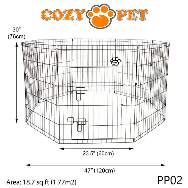 Playpen Puppy Rabbit with Floor by Cozy Pet - 76cm High - Model PP02 + Floor