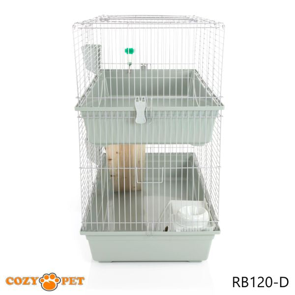 Rabbit Guinea Pig Indoor Cage 2-Tier by Cozy Pet 120cm for Rat, Chinchilla, Small Animals Hutch Model: RB120-D