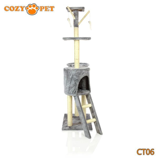 Cat Tree by Cozy Pet Deluxe Multi Level Cat Tree - CT06-Light Grey