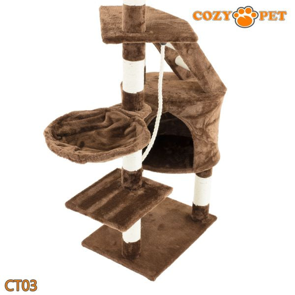 Cat Tree by Cozy Pet Deluxe Multi Level Cat Tree in Chocolate - CT03-Choc