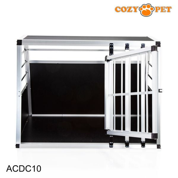 Aluminium Car Dog Cage by Cozy Pet Travel Puppy Crate Pet Carrier Transport NEW ACDC10 - RET - Customer Return 45% Discount.