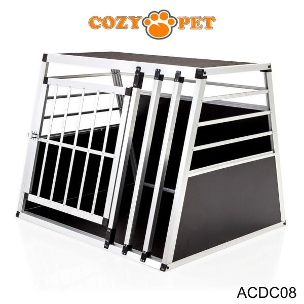 Aluminium Car Dog Cage by Cozy Pet Travel Puppy Crate Pet Carrier Transport NEW ACDC08 - RET - Customer Return 45% Discount.