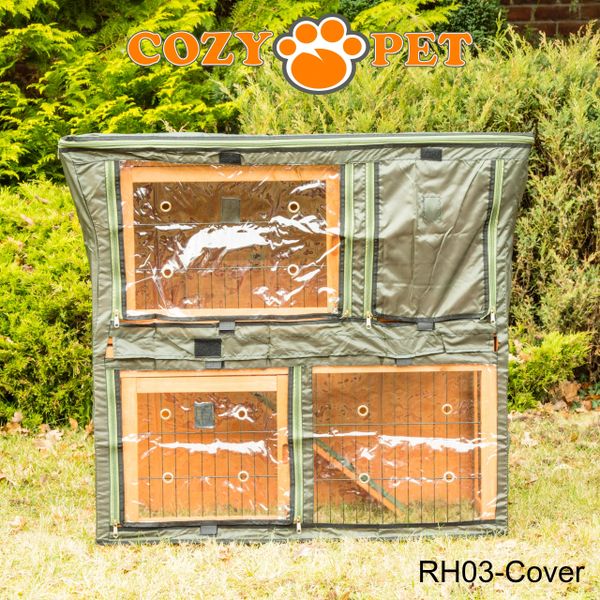 Rabbit Hutch 3ft by Cozy Pet with Cover - Pink - RH03P + RH03C