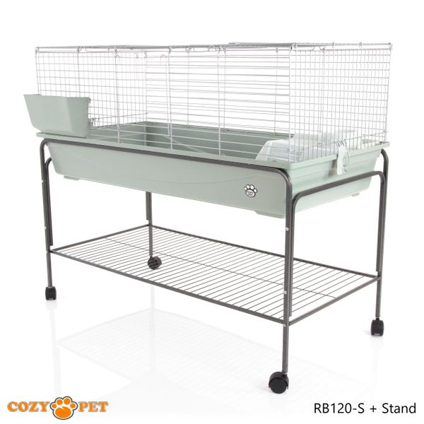 Rabbit Guinea Pig Indoor Cage with Stand by Cozy Pet 120cm for Rat, Chinchilla, Small Animals Hutch Model: RB120-S + RB120-ST