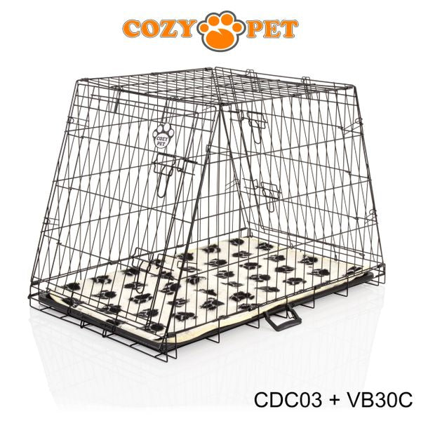 Car Dog Cage 36" by Cozy Pet with Vet Bed Travel Puppy Crate Pet Carrier Transport CDC03 + VB36C