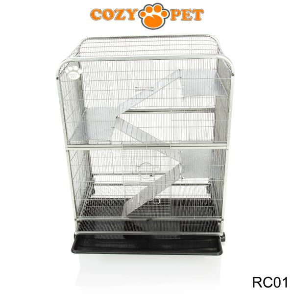 Rodent Cage for Rat, Chinchilla, Degu, Ferret by Cozy Pet 9mm Narrow Bar Spacing Model RC01