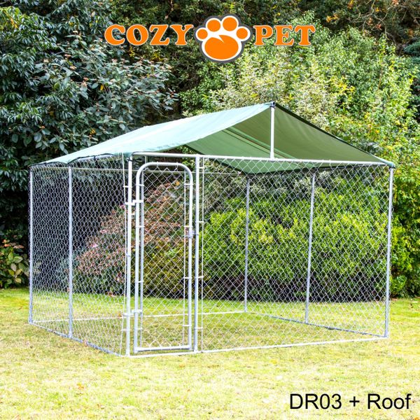 Dog Run by Cozy Pet with Roof 10ft x 10ft Model DR03 + Roof