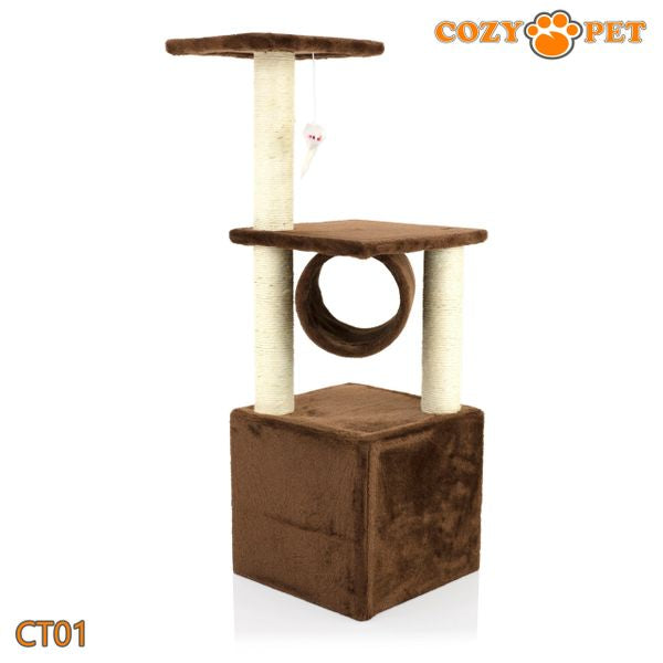 Cat Tree by Cozy Pet Deluxe Multi Level Cat Tree in Chocolate - CT01-Choc