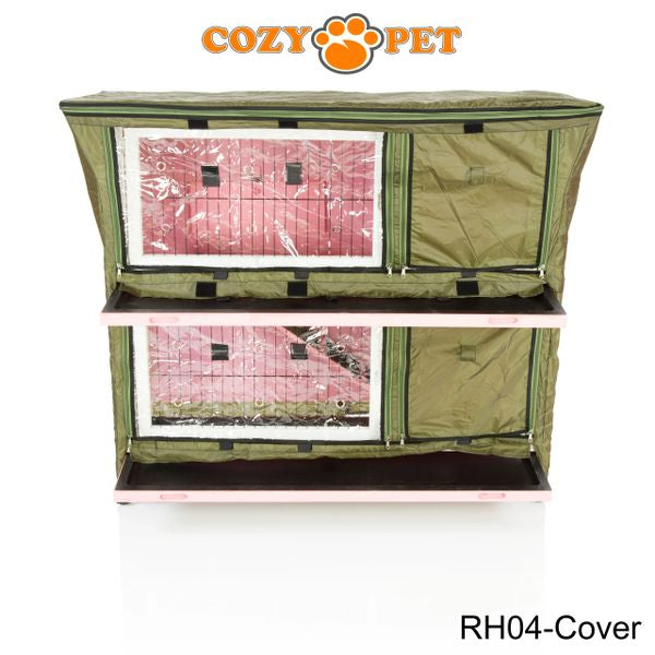 Rabbit Hutch 4ft by Cozy Pet with Cover - Natural - RH04N + RH04C