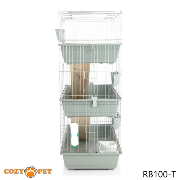 Rabbit Guinea Pig Indoor Cage 3-Tier by Cozy Pet 100cm for Rat, Chinchilla, Small Animals Hutch Model: RB100-T