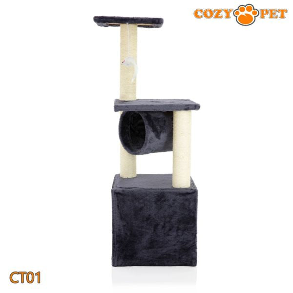 Cat Tree by Cozy Pet Deluxe Multi Level Cat Tree in Dark Grey - CT01-Dark Grey