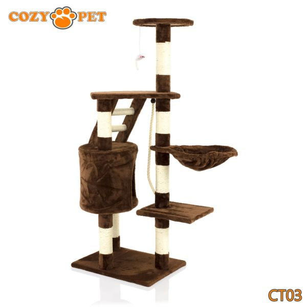 Cat Tree by Cozy Pet Deluxe Multi Level Cat Tree in Chocolate - CT03-Choc