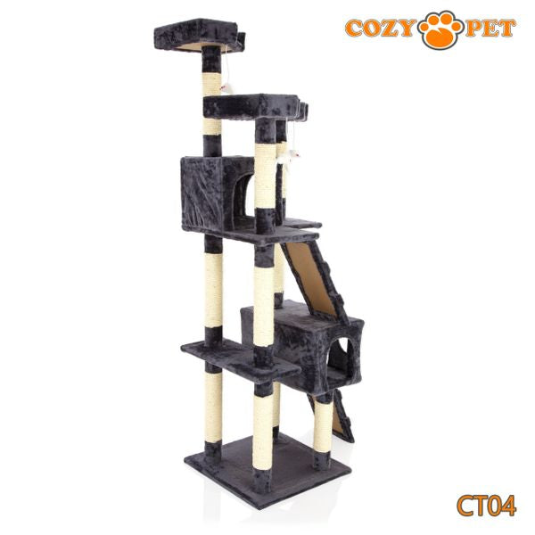 Cat Tree by Cozy Pet Large Deluxe Multi Level Cat Tree - CT04-Dark Grey