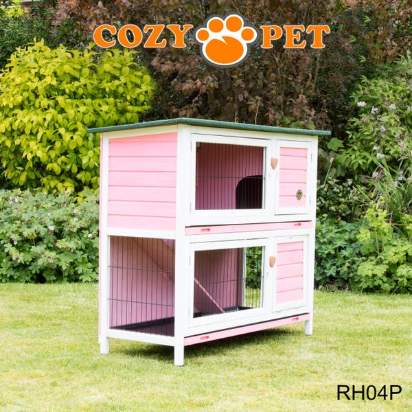 Rabbit Hutch 4ft by Cozy Pet - Pink - RH04P