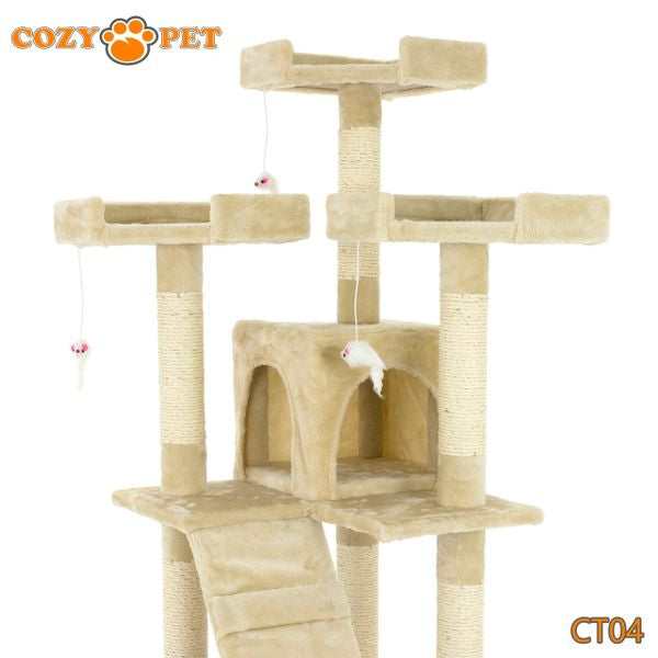 Cat Tree by Cozy Pet Large Deluxe Multi Level Cat Tree - CT04-Beige