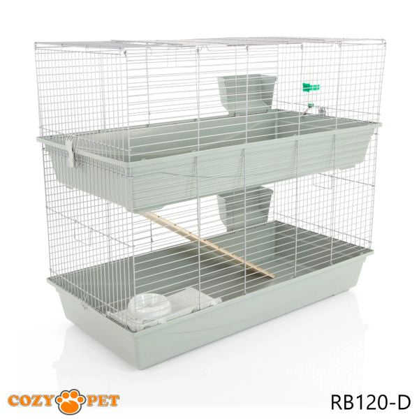 Rabbit Guinea Pig Indoor Cage 2-Tier by Cozy Pet 120cm for Rat, Chinchilla, Small Animals Hutch Model: RB120-D