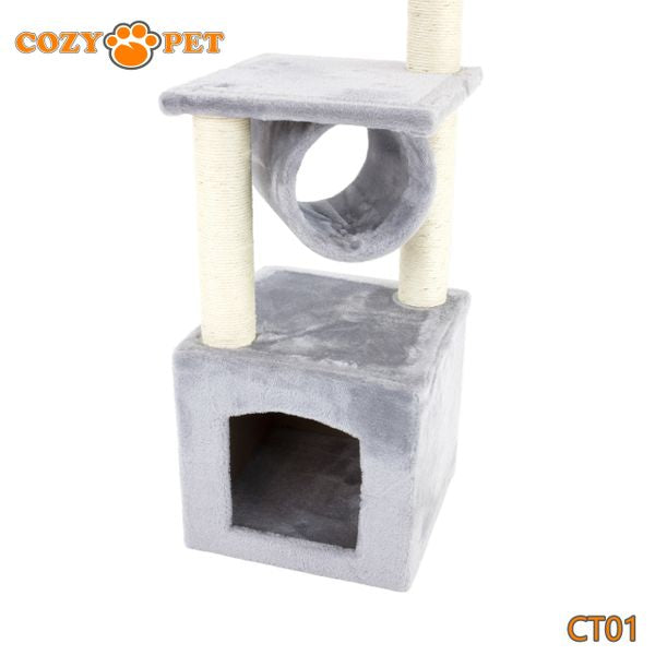 Cat Tree by Cozy Pet Deluxe Multi Level Cat Tree in Grey - CT01-Grey