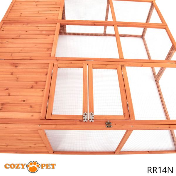 Rabbit Run Outdoor Wooden by Cozy Pet XL Chicken Coop Poultry Hutch Model RR14