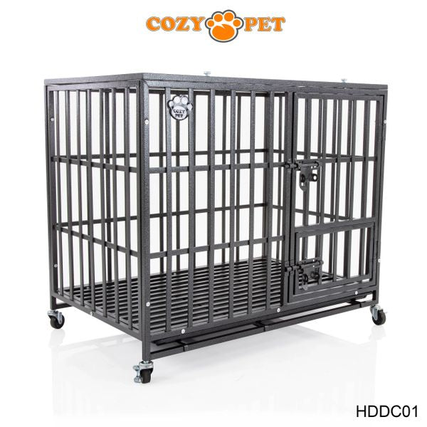 Heavy Duty Dog Cage 36" M By Cozy Pet Steel Crate Vet Groomers Commercial Use Kennel HDDC01