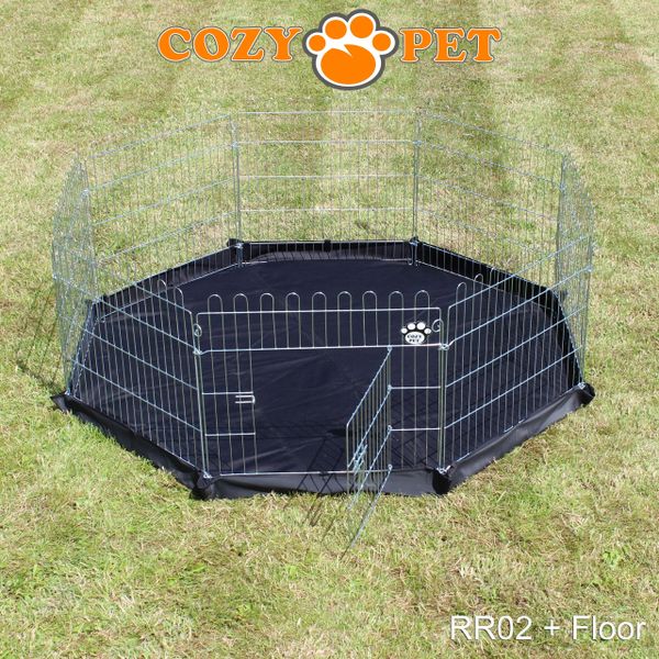 Rabbit Run 8 Panel Playpen with Sunshade and Floor by Cozy Pet RR02 + Floor