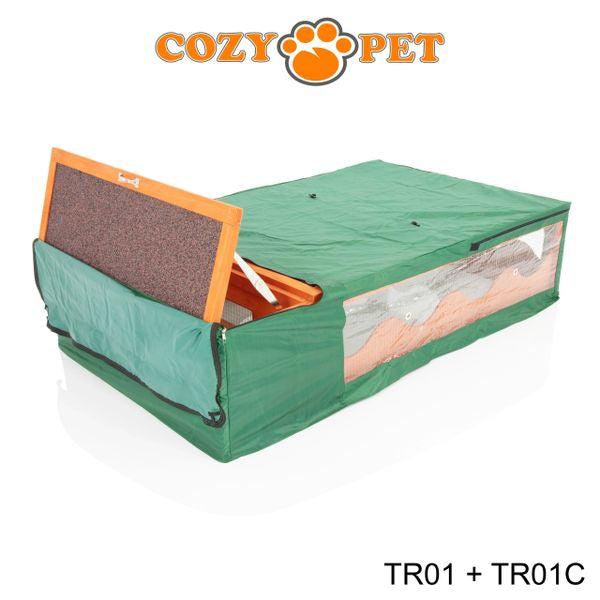 Tortoise Run with Cover by Cozy Pet Guinea Pig, Hedgehog, Rabbit Run - Natural - TR01N + TR01C