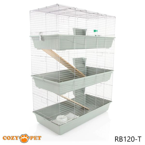 Rabbit Guinea Pig Indoor Cage 3-Tier by Cozy Pet 120cm for Rat, Chinchilla, Small Animals Hutch Model: RB120-T