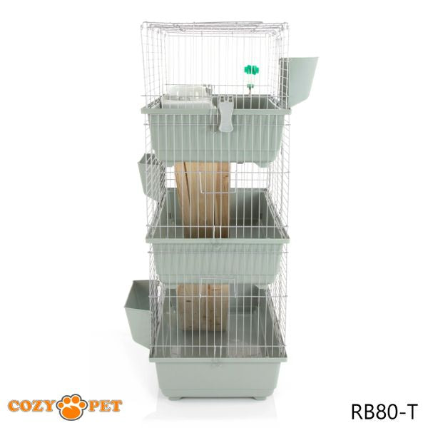 Rabbit Guinea Pig Indoor Cage 3-Tier by Cozy Pet 80cm for Rat, Chinchilla, Small Animals Hutch Model: RB80-T