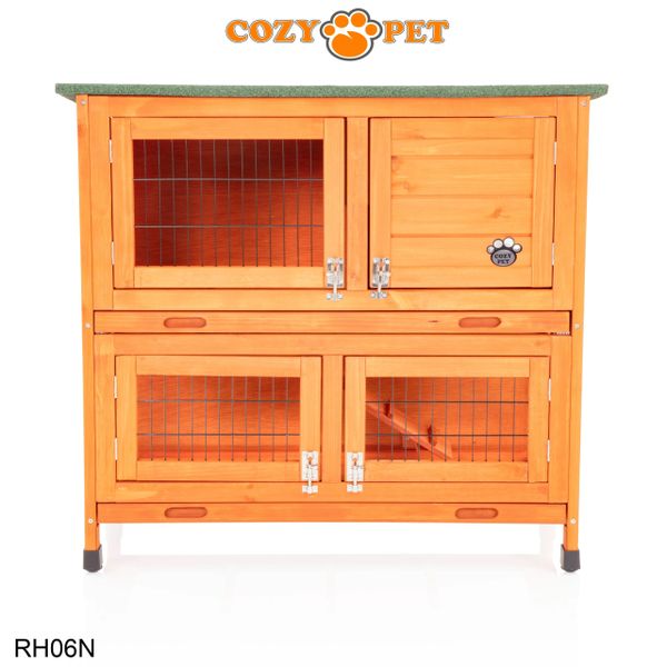 Rabbit Hutch 3ft with Cover by Cozy Pet - Natural - RH06N + RH06C