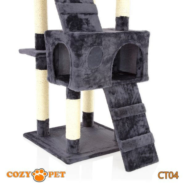 Cat Tree by Cozy Pet Large Deluxe Multi Level Cat Tree - CT04-Dark Grey