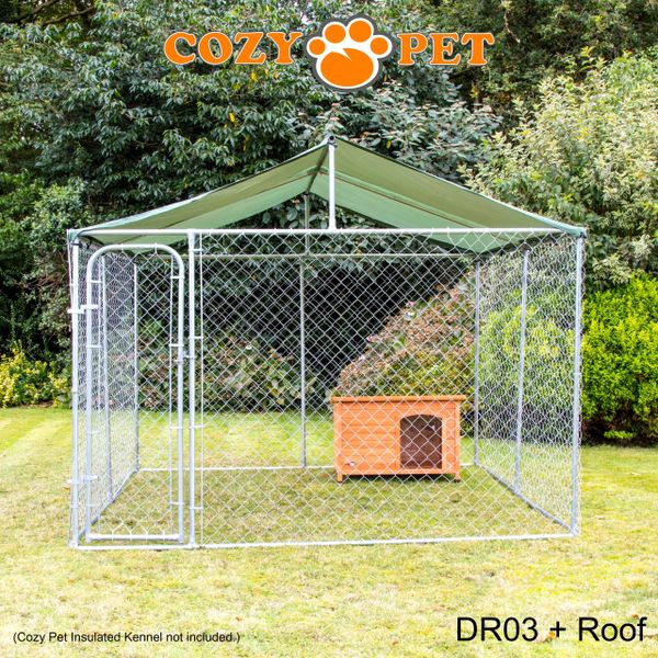 Dog Run by Cozy Pet with Roof 10ft x 10ft Model DR03 + Roof