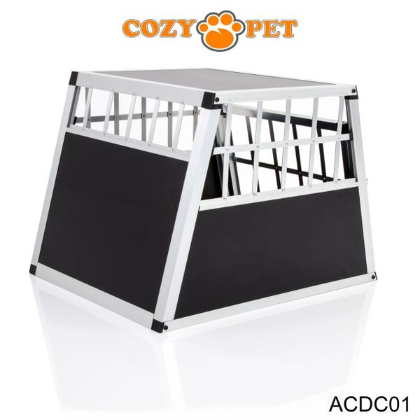 Aluminium Car Dog Cage by Cozy Pet Travel Puppy Crate Pet Carrier Transport ACDC01 - RET - Customer Return 45% Discount.